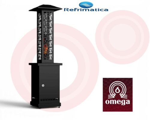 Calefactor a Pellets Para Exterior Negro Omega